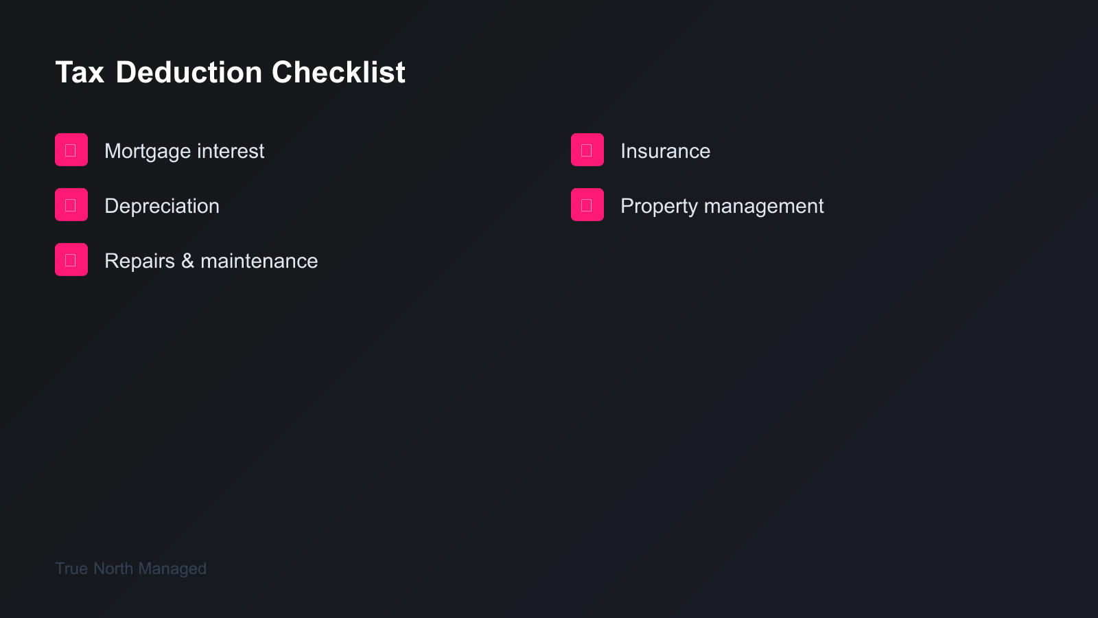 Landlord tax deduction checklist
