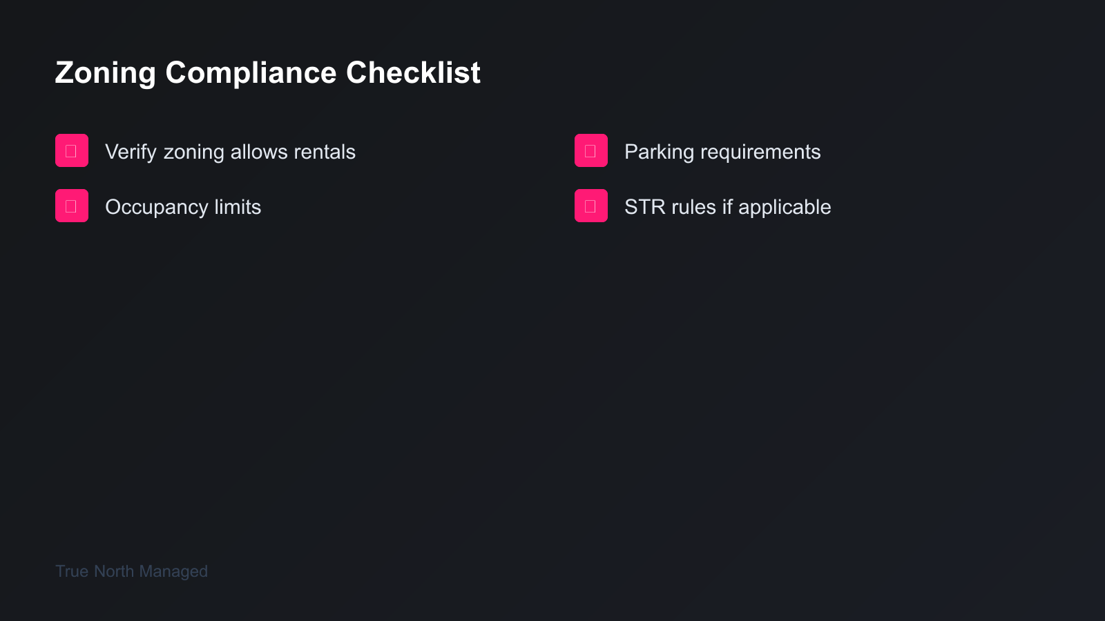 Orlando rental zoning checklist