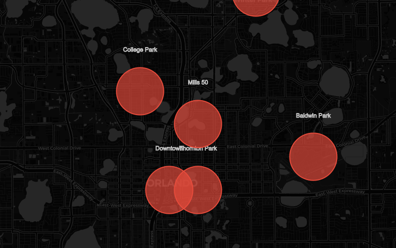 Central Orlando area map