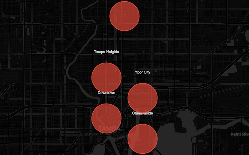 Central Tampa area map