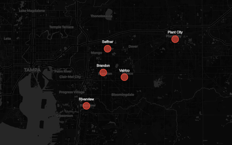 East Hillsborough area map