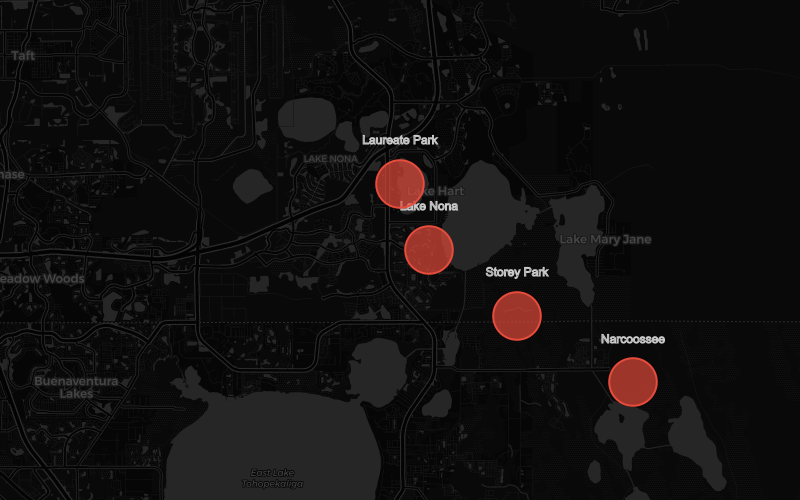 Medical City / SE Orlando area map