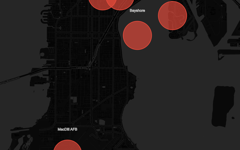 South Tampa / MacDill area map