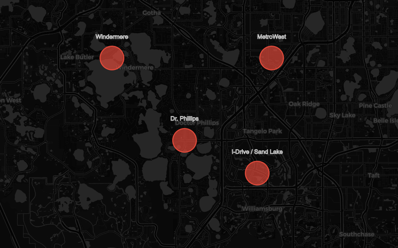 Southwest Orlando area map